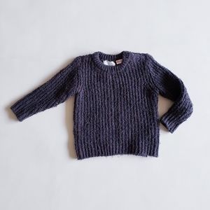 Zara Chunky Knit Purple Grey Multi Fleck Toddler Unisex Sweater 12-18 Months